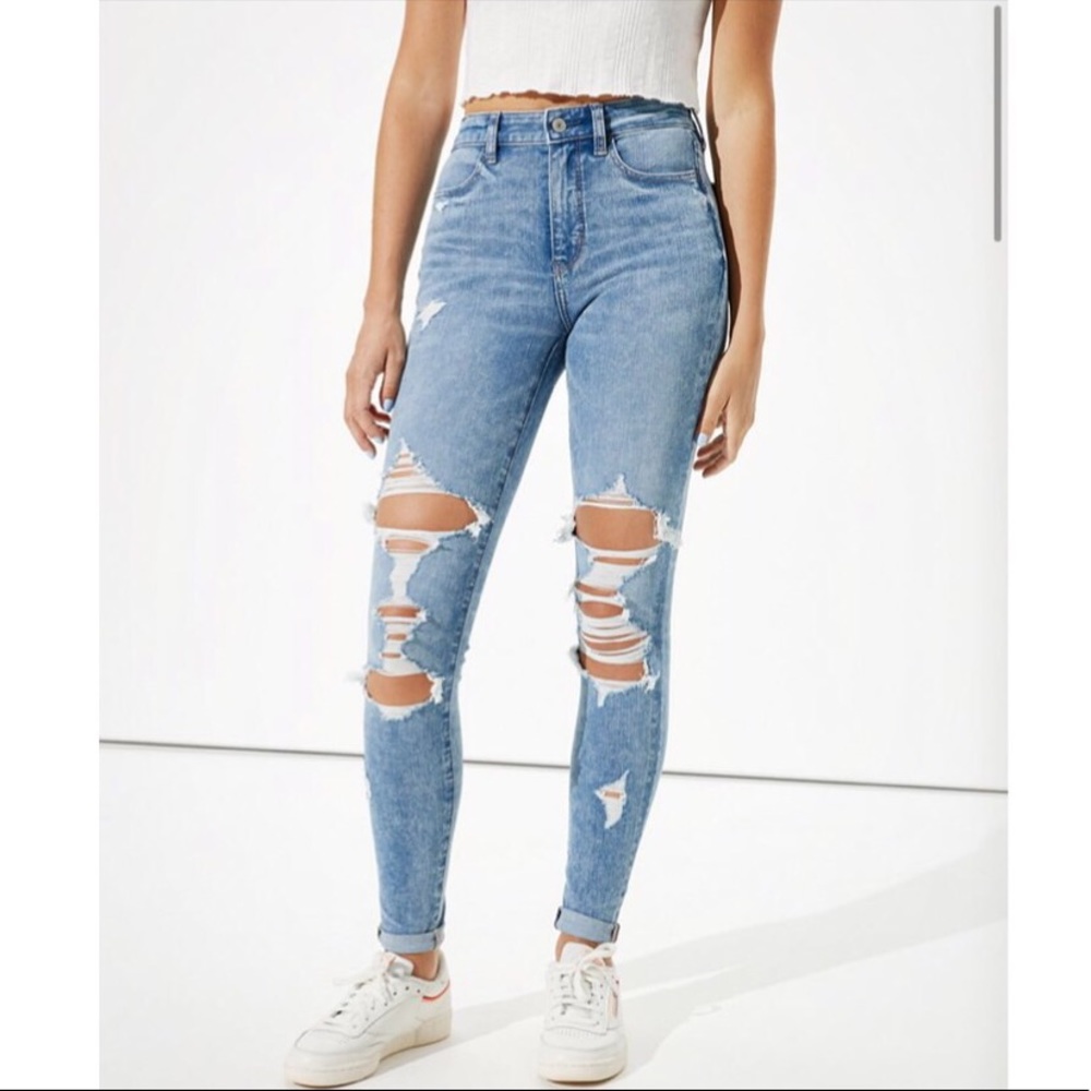 AE Ripped Super High Waisted Jegging